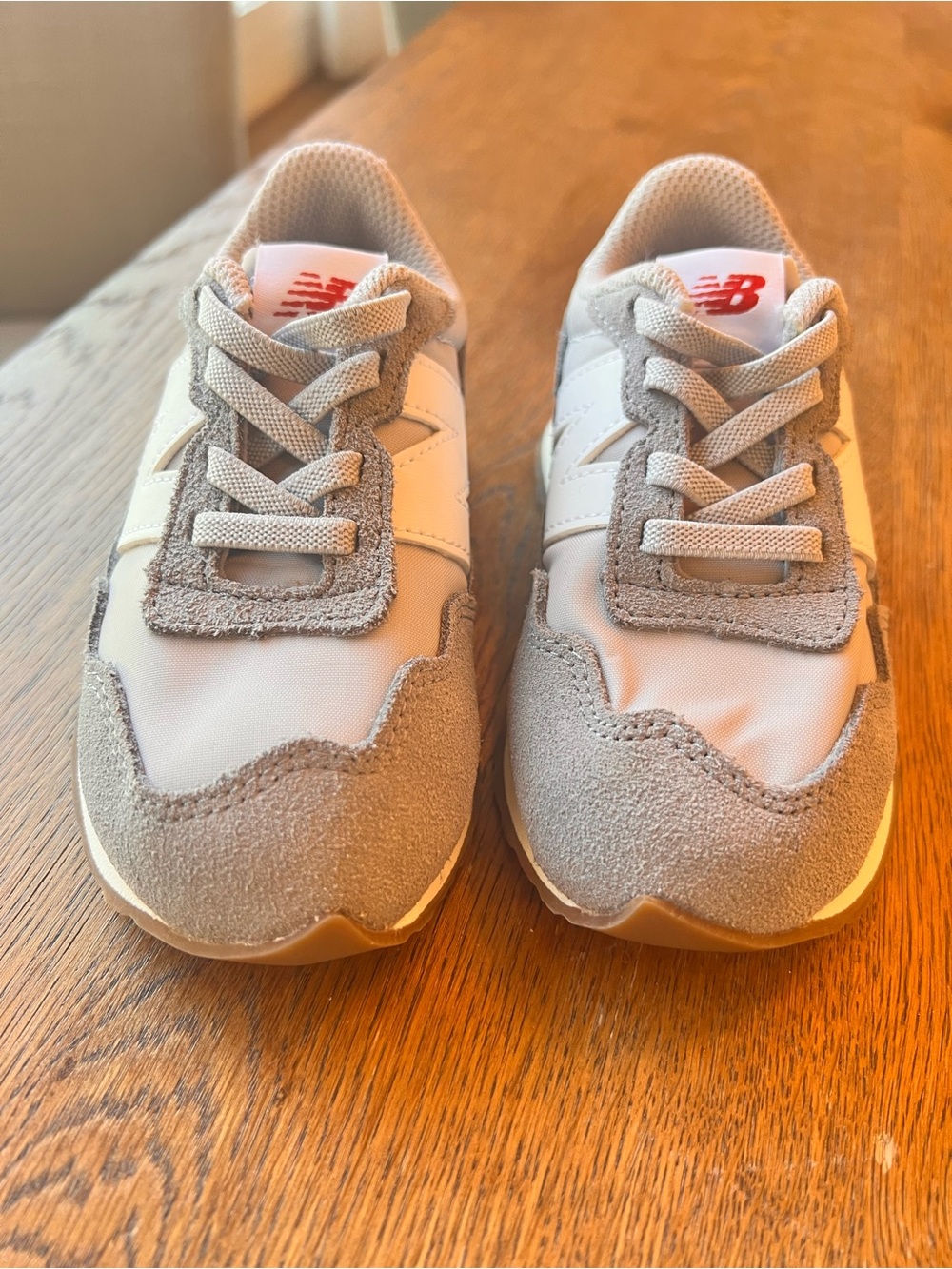 New Balance Kids' Neutral Gray and White Sneakers NWOT Size 9